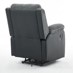FURNITURE ONE Electric Reclining Chair, Corduroy Fabric Recliner Armchair - 1 Seater in Grey - Size: 1 Pack - thumbnail 4