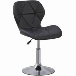 SPETLEK Cushioned Chair Swivel Small Adjustable Computer Desk in Black - Size: 0.6m2 - thumbnail 2