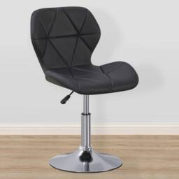 SPETLEK Cushioned Chair Swivel Small Adjustable Computer Desk in Black - Size: 0.6m2 - thumbnail 1