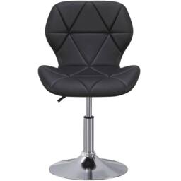 SPETLEK Cushioned Chair Swivel Small Adjustable Computer Desk in Black - Size: 0.6m2 - thumbnail 3