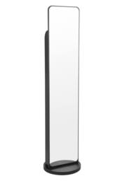 Living and Home Rotating Full-Length Mirror with Magazine Rack in Black - thumbnail 1