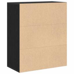 Berkfield Home Decorative Book Cabinet Black 60x30x71.5 cm Engineered Wood - thumbnail 6