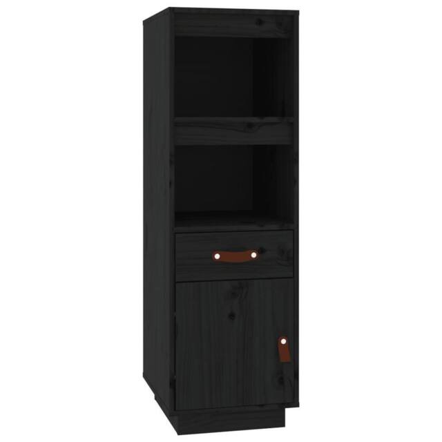 Berkfield Home Highboard Black 34x40x108, 5 cm Solid Wood Pine - image 1