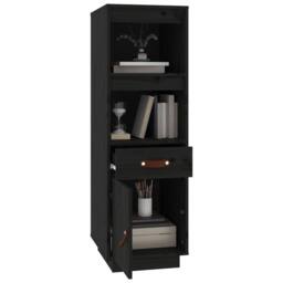 Berkfield Home Highboard Black 34x40x108, 5 cm Solid Wood Pine - thumbnail 4