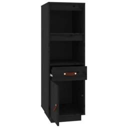 Berkfield Home Highboard Black 34x40x108, 5 cm Solid Wood Pine - thumbnail 6