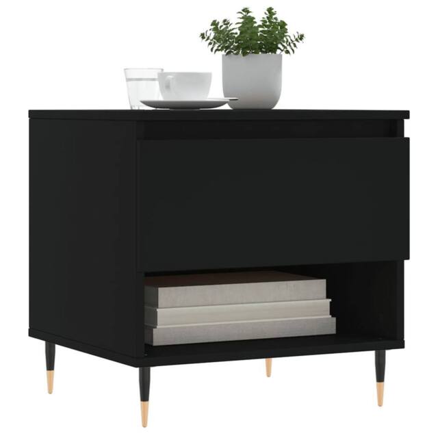 Berkfield Home Modern Coffee Tables 2 pcs Black 50x46x50 cm Engineered Wood - Size: 50 x 46 x 50 cm - image 1