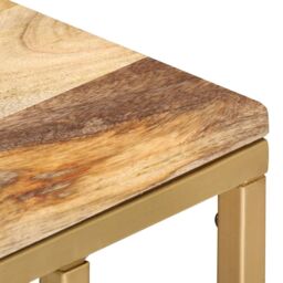 Berkfield Home Side Table 35x45x65 cm Solid Mango Wood in Brown - Size: 35 x 45 x 65 cm - thumbnail 5