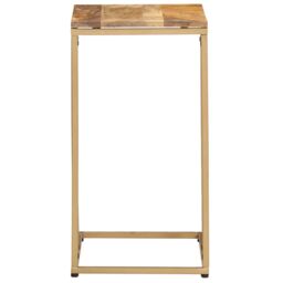 Berkfield Home Side Table 35x45x65 cm Solid Mango Wood in Brown - Size: 35 x 45 x 65 cm - thumbnail 3