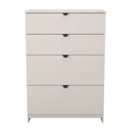 Ready Assembled 2 U Norway 4 Drawer Deep Chest (Ready Assembled) in Taupe - thumbnail 1