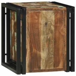 Berkfield Home Traditional Wine Rack 34.5x35x39 cm Solid Wood Reclaimed in Brown - thumbnail 6
