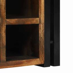 Berkfield Home Traditional Wine Rack 34.5x35x39 cm Solid Wood Reclaimed in Brown - thumbnail 9