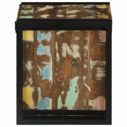Berkfield Home Traditional Wine Rack 34.5x35x39 cm Solid Wood Reclaimed in Brown - thumbnail 5