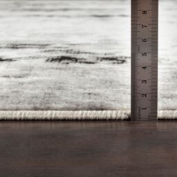 Livabliss Pisa-Abstract Black Grey Off-White Modern Marble Living Dining Bedroom Rug in Light Grey - Size: 140 cm x 200 cm - thumbnail 6
