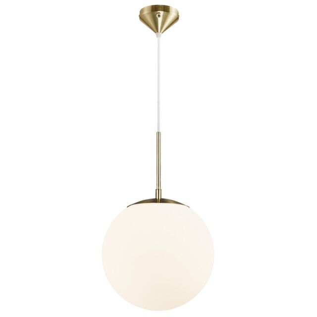 Nordlux Modern Indoor Pendant Light Brass Glass E27 Hand Blown Glass - Mains Powered, IP20 in Gold - image 1