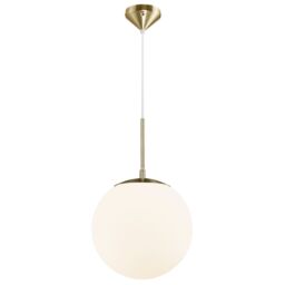 Nordlux Modern Indoor Pendant Light Brass Glass E27 Hand Blown Glass - Mains Powered, IP20 in Gold - thumbnail 1