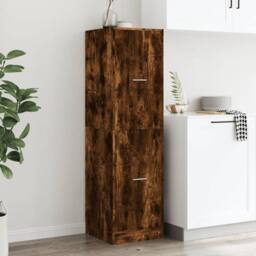 Berkfield Home Elegant Apothecary Cabinet¬†Smoked Oak 40x41x144.5 cm Engineered Wood in Brown - thumbnail 4