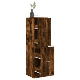 Berkfield Home Elegant Apothecary Cabinet¬†Smoked Oak 40x41x144.5 cm Engineered Wood in Brown - thumbnail 2