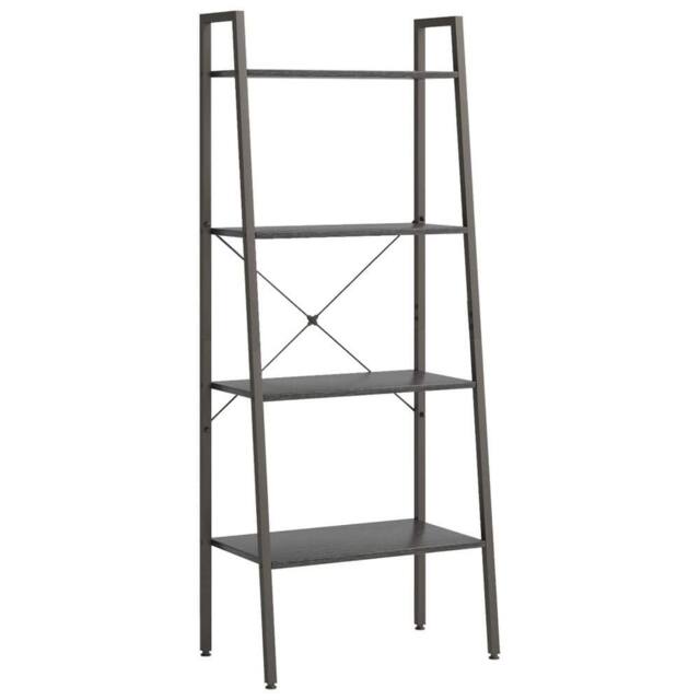Berkfield Home 4-Tier Standing Shelf Black 56x35x140 cm - Size: 56 x 35 x 140 cm - image 1