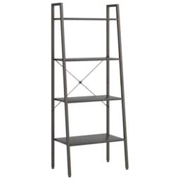 Berkfield Home 4-Tier Standing Shelf Black 56x35x140 cm - Size: 56 x 35 x 140 cm - thumbnail 1