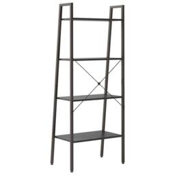 Berkfield Home 4-Tier Standing Shelf Black 56x35x140 cm - Size: 56 x 35 x 140 cm - thumbnail 5