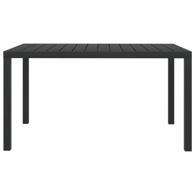 Berkfield Home Garden Table Black 150x90x74 cm Aluminium & WPC - Size: 150 x 90 x 74 cm