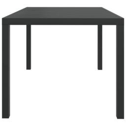 Berkfield Home Garden Table Black 150x90x74 cm Aluminium & WPC - Size: 150 x 90 x 74 cm - thumbnail 3