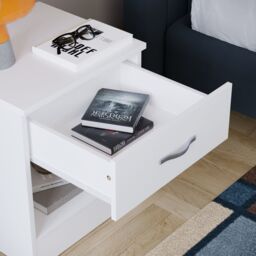 Home Discount Vida Designs Riano Trio Bedroom Set 3 Piece Storage Furniture in White - thumbnail 6
