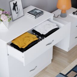 Home Discount Vida Designs Riano Trio Bedroom Set 3 Piece Storage Furniture in White - thumbnail 5