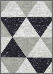 Desire Rugs Anti-Slip Triangle Design Doormat - Machine Washable for Easy Care in Grey - Size: 160 cm x 220 cm - thumbnail 2