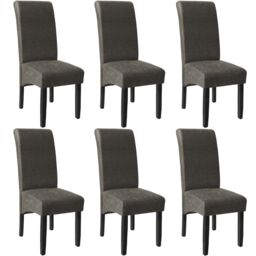 tectake Dining Chair Set Of 2 - Gray Marbled in Grey - Size: 2 Pack - thumbnail 1