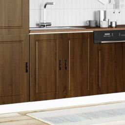 "Berkfield Home Sink Base Cabinet¬†""Porto"" Brown Oak 80x46x81.5 cm¬†Engineered Wood - Size: 80x46x81.5 cm" - thumbnail 3