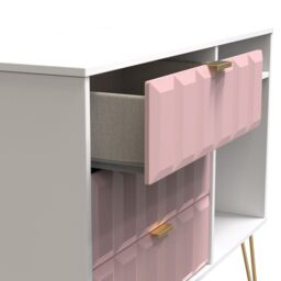 Ready Assembled 2 U Metro 3 Drawer TV Unit (Ready Assembled) in Dusty Pink - thumbnail 5