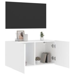 Berkfield Home TV Cabinet Wall-mounted White 80x30x41 cm - Size: 80 x 30 x 41 cm - thumbnail 4