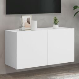 Berkfield Home TV Cabinet Wall-mounted White 80x30x41 cm - Size: 80 x 30 x 41 cm - thumbnail 1