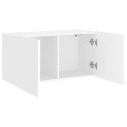 Berkfield Home TV Cabinet Wall-mounted White 80x30x41 cm - Size: 80 x 30 x 41 cm - thumbnail 5