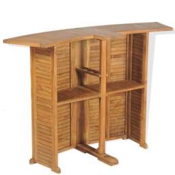 Berkfield Home 3 Piece Bistro Set with Folding Chairs Solid Teak Wood in Brown - thumbnail 7