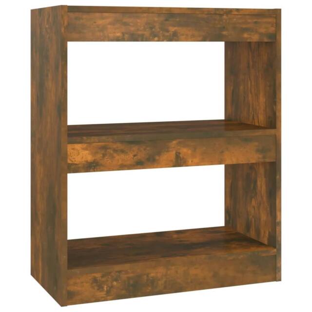 Berkfield Home Book Cabinet/Room Divider Smoked Oak 60x30x72 cm in Brown - Size: 60 x 30 x 72 cm - image 1