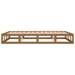 Berkfield Home Beautiful Bed Frame Honey Brown 150x200 cm King Size Solid Wood - thumbnail 7