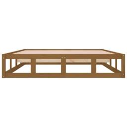 Berkfield Home Beautiful Bed Frame Honey Brown 150x200 cm King Size Solid Wood - thumbnail 5