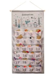 Personalised Memento Company Personalised Polar Bear Advent Calendar in Grey