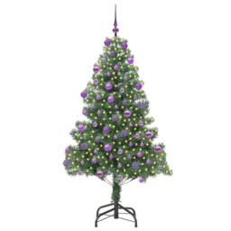 Berkfield Home Christmas Tree with 300 LEDs with Stand Green 180 cm PVC - thumbnail 3