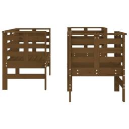 Berkfield Home Beautiful 3 Piece Garden Lounge Set Honey Brown Solid Wood Pine - thumbnail 5