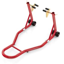Costway Front Wheel Motorcycle Stand Highly Stable Universal Paddock Lift Stand in Red - thumbnail 1