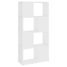 Berkfield Home Book Cabinet Room Divider White 60x24x124.5 cm Engineered Wood - thumbnail 1