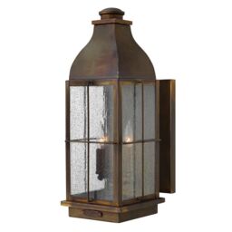 Netlighting Bingham 3 Light Outdoor Large Wall Lantern Light Sienna IP44 E14 in Brown - thumbnail 1