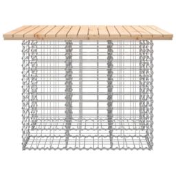 Berkfield Home Garden Bench Gabion Design 100x102x72 cm Solid Wood Pine in Brown - Size: 100 x 102 x 72 cm - thumbnail 4