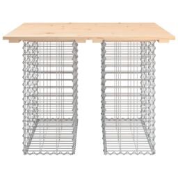 Berkfield Home Garden Bench Gabion Design 100x102x72 cm Solid Wood Pine in Brown - Size: 100 x 102 x 72 cm - thumbnail 3