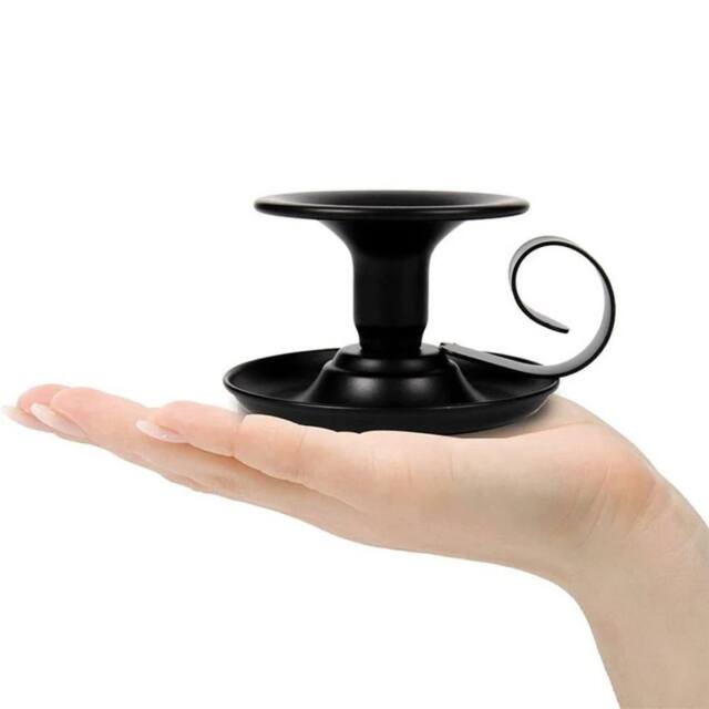 FLAVORA Black Iron Decorative Candlestick Candle Holder - Size: 0.6m2 - image 1