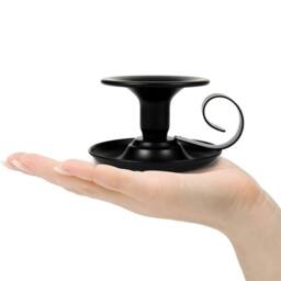 FLAVORA Black Iron Decorative Candlestick Candle Holder - Size: 0.6m2 - thumbnail 5