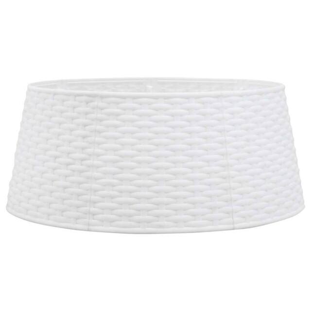 Berkfield Home Christmas Tree Skirt White √ò56x23 cm Plastic - Size: 56x23 cm - image 1